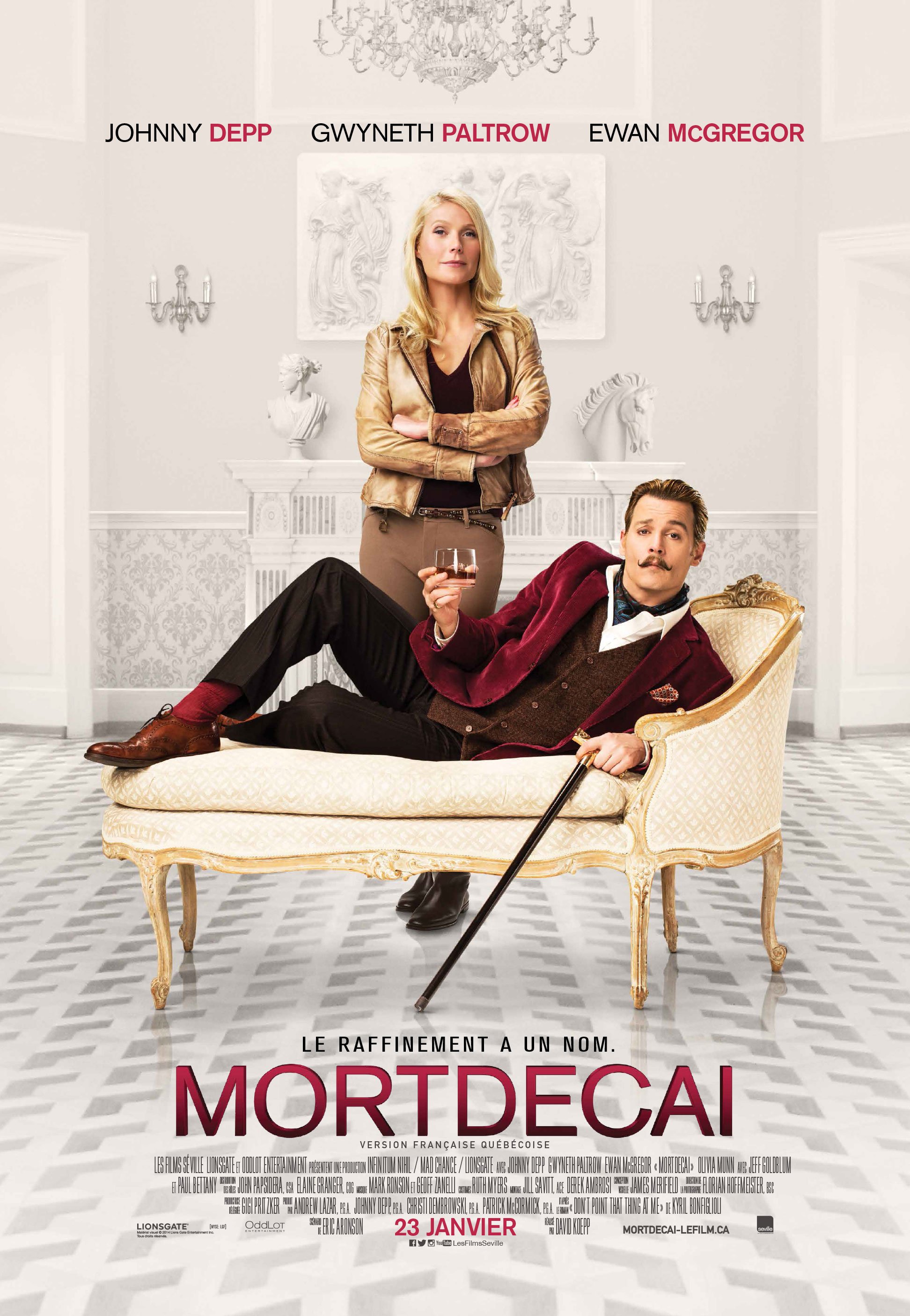 L'affiche du film Mortdecai v.f.