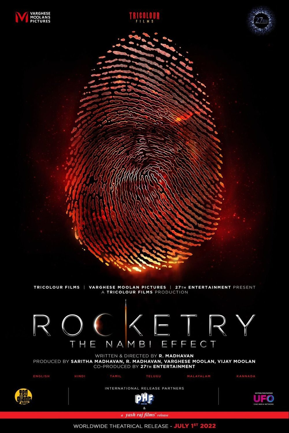 L'affiche du film Rocketry: The Nambi Effect