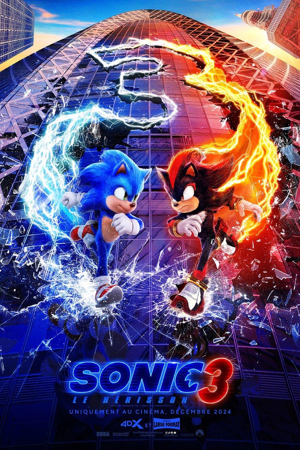 L'affiche du film Sonic Le Hérisson 3