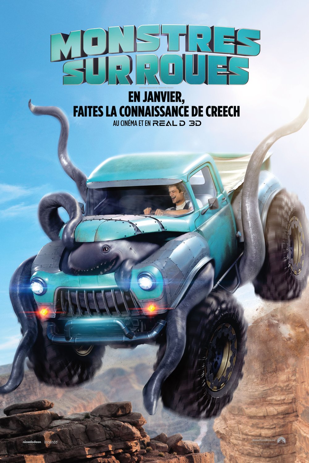 L'affiche du film Monstres sur roues