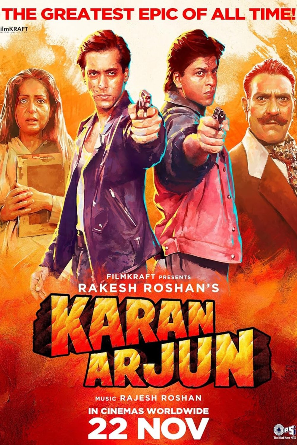L'affiche du film Karan Arjun