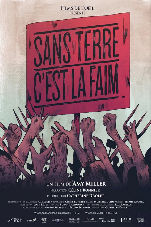 L'affiche du film Sans terre, c'est la faim