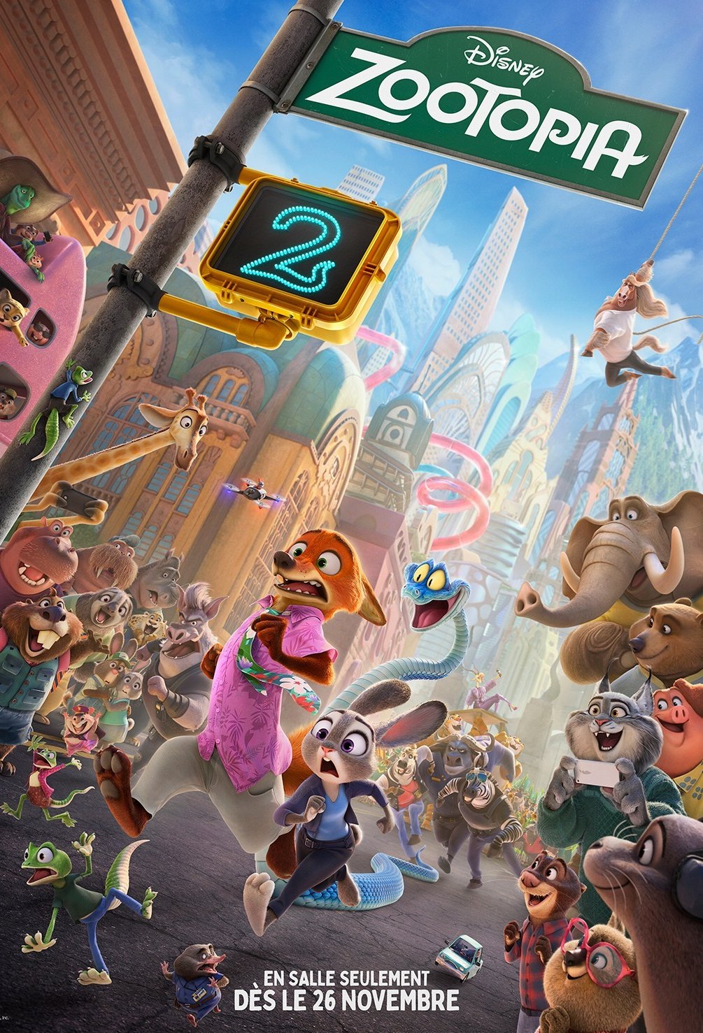 L'affiche du film Zootopia 2 v.f.