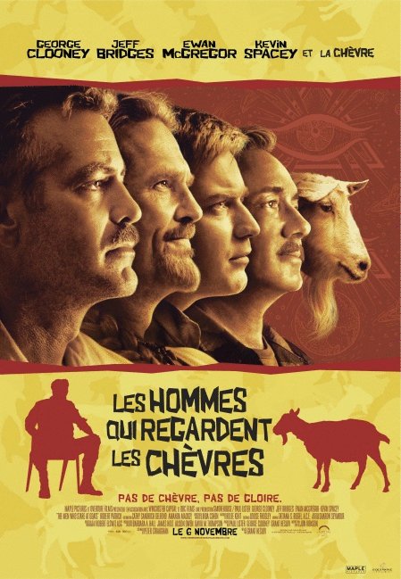 L'affiche du film Les Hommes qui regardent les chèvres