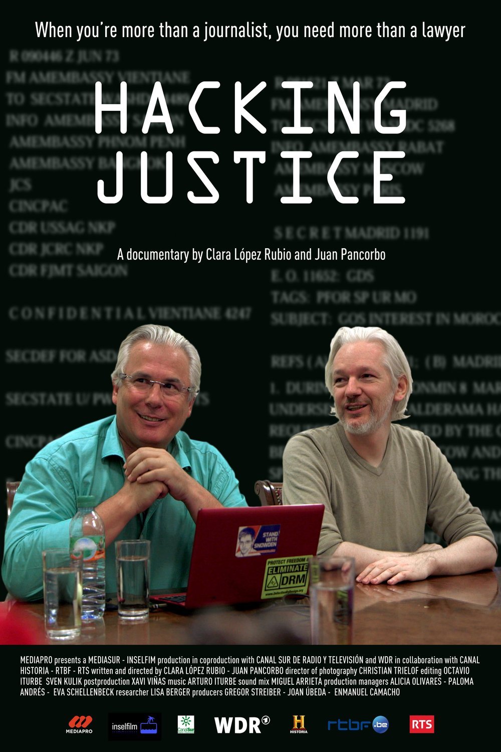 L'affiche du film The Challenge: Defending Julian Assange