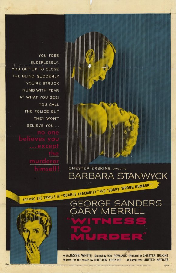 L'affiche du film Witness to Murder