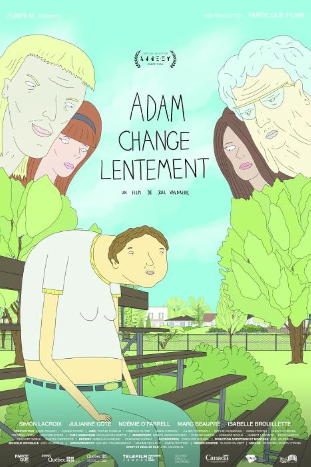L'affiche du film Adam change lentement