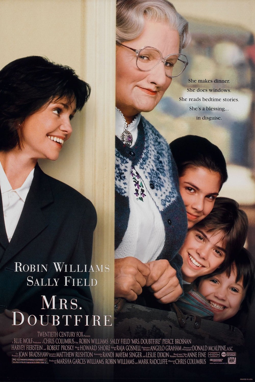 L'affiche du film Madame Doubtfire v.f.