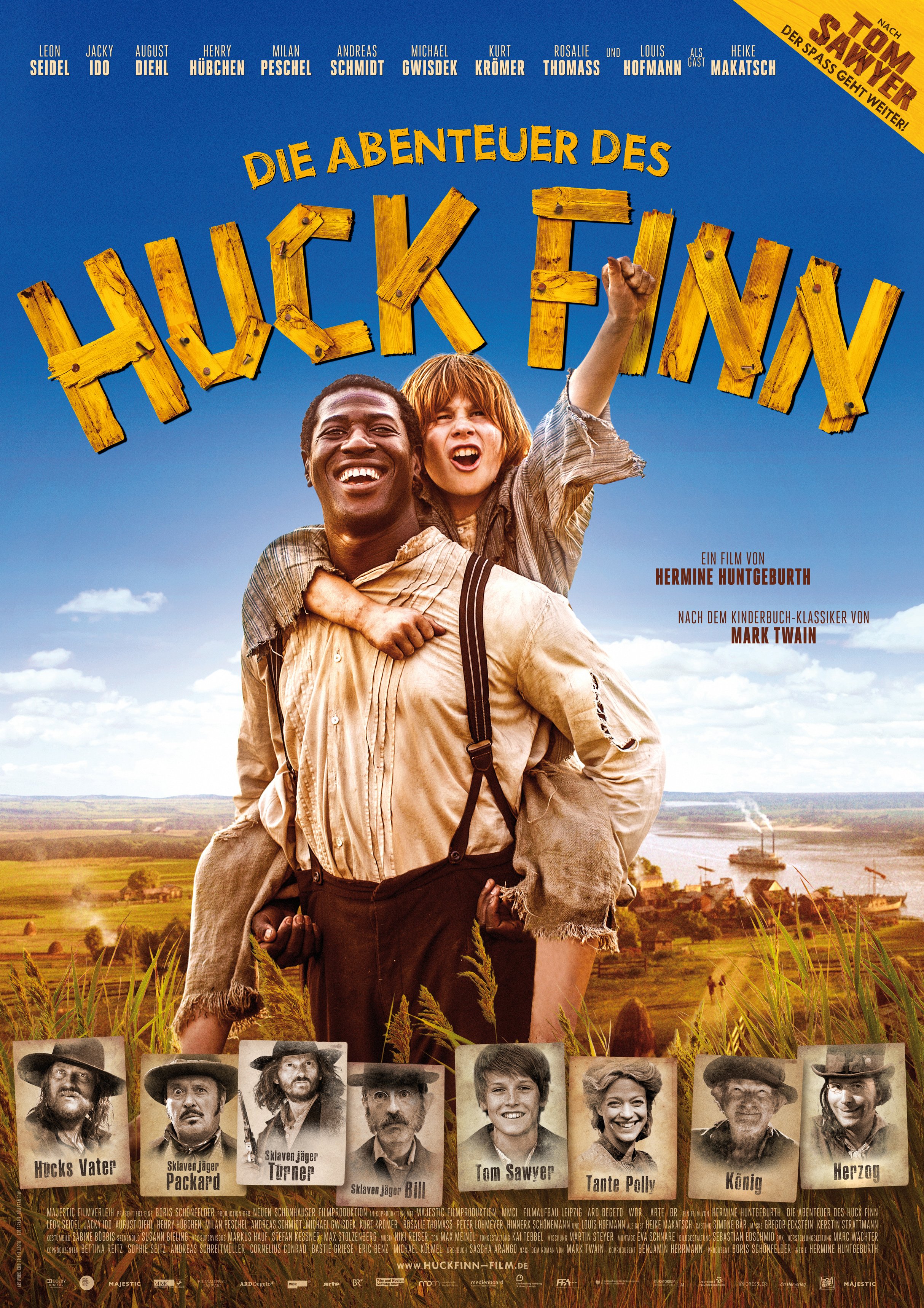 L'affiche du film Die Abenteuer des Huck Finn