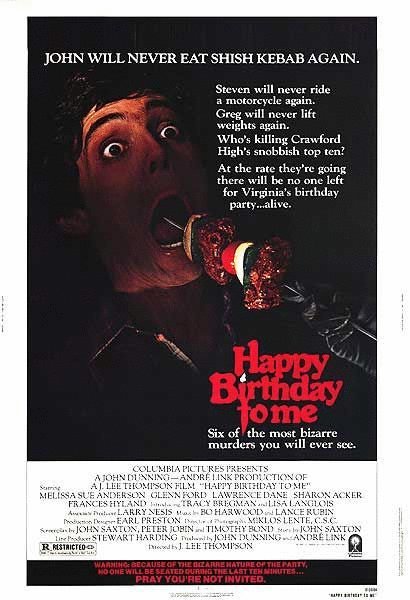 L'affiche du film Happy Birthday to Me