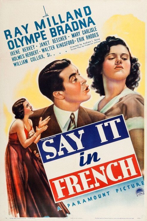 L'affiche du film Say It in French