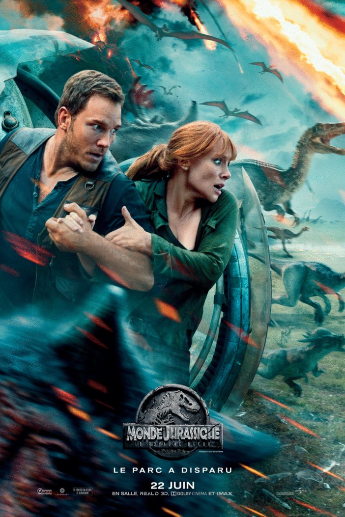 L'affiche du film Monde Jurassique: Le royaume déchu