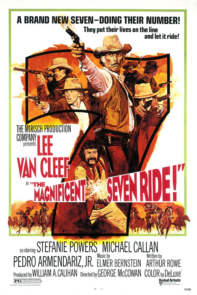 L'affiche du film La chevauchée des sept mercenaires