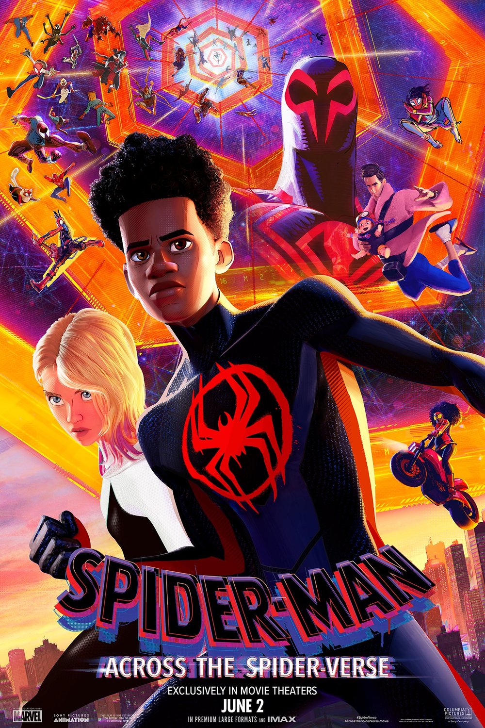 L'affiche du film Spider-Man: À travers le Spider-Verse v.f.