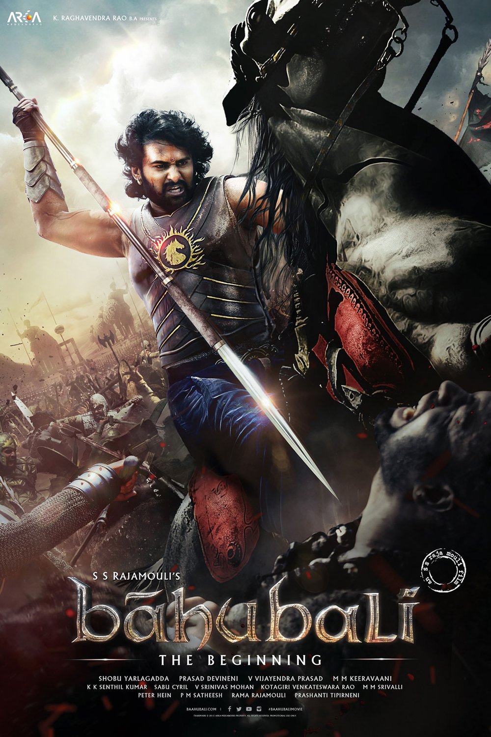 L'affiche du film Baahubali: The Beginning
