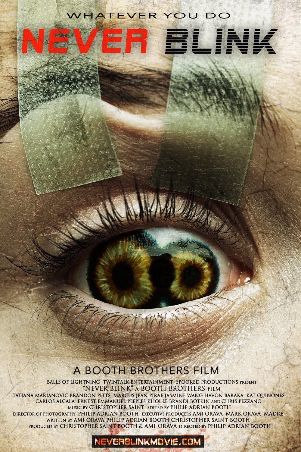 L'affiche du film Never Blink
