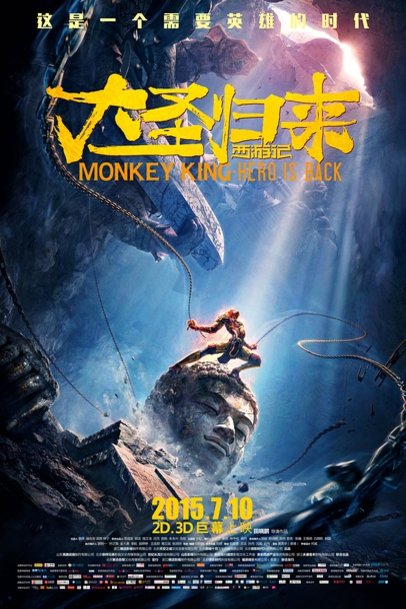 L'affiche du film Monkey King: Hero Is Back
