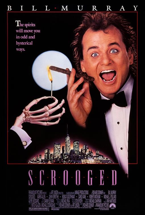 L'affiche du film Scrooged