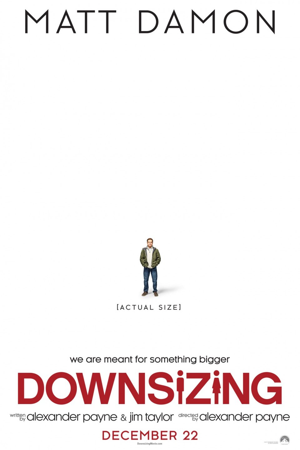 L'affiche du film Downsizing
