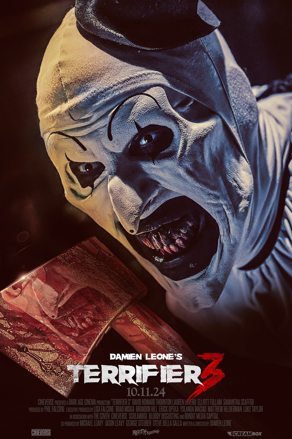 L'affiche du film Terrifier 3 v.f.