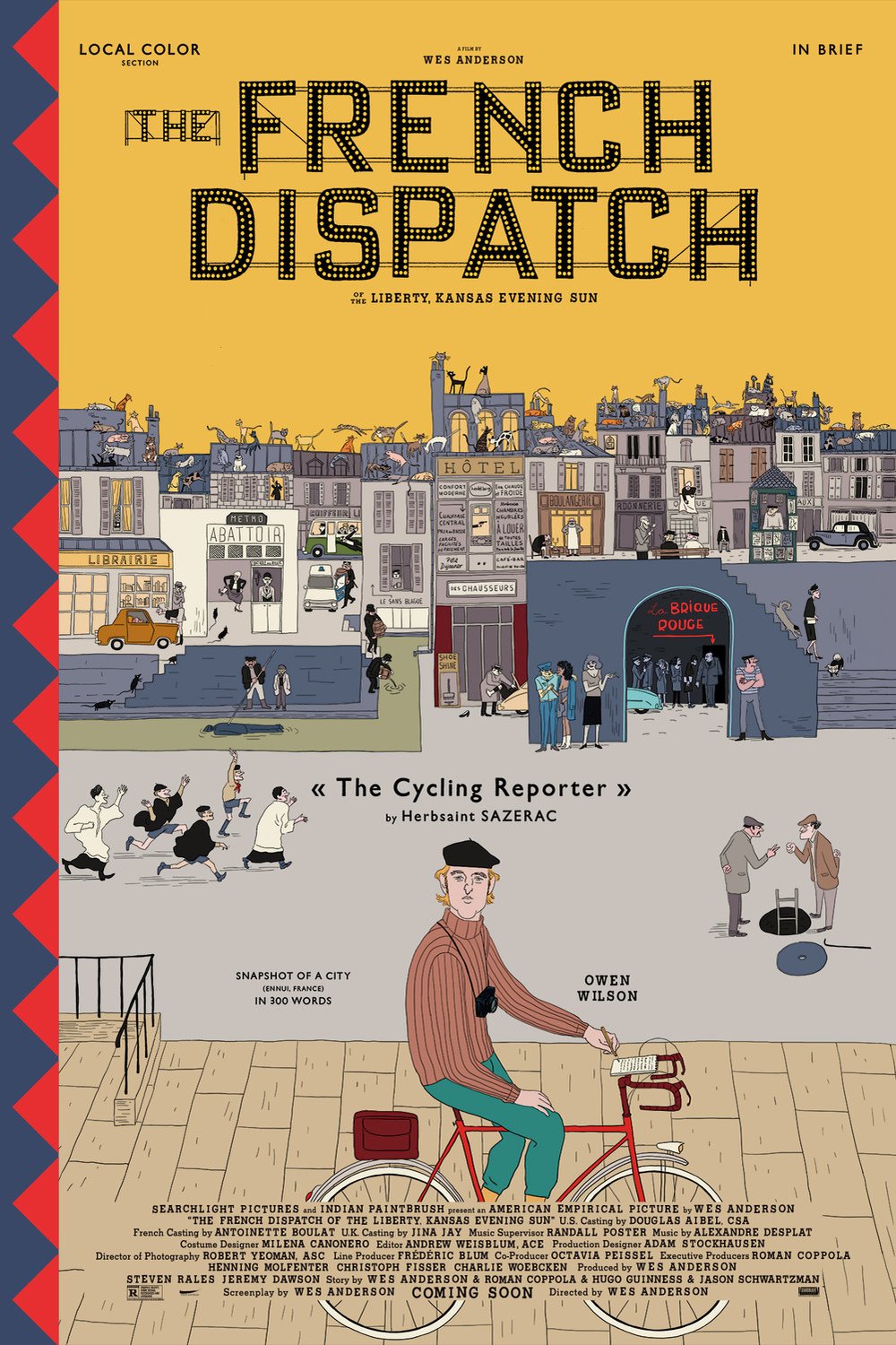 L'affiche du film The French Dispatch du Liberty, Kansas Evening Sun