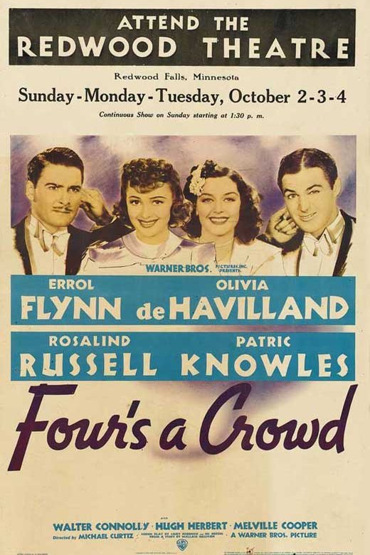 L'affiche du film Four's a Crowd